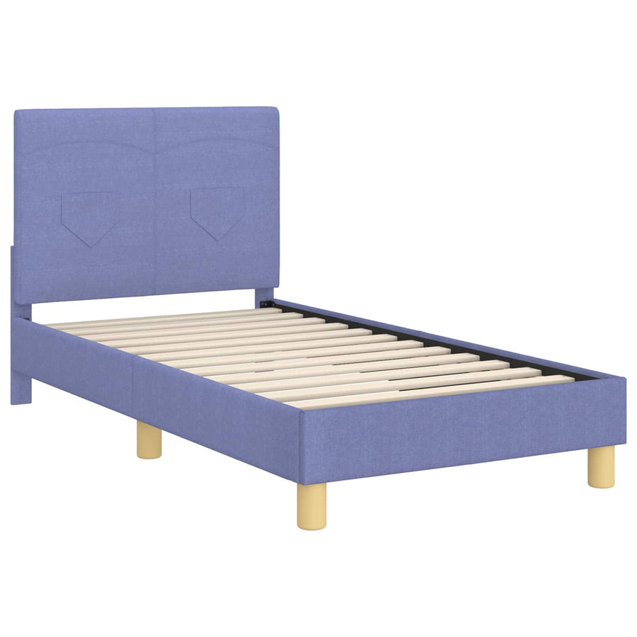 Bedframe voor kinderen met hoofdbord Jeans Blauw 80 x 160 cm