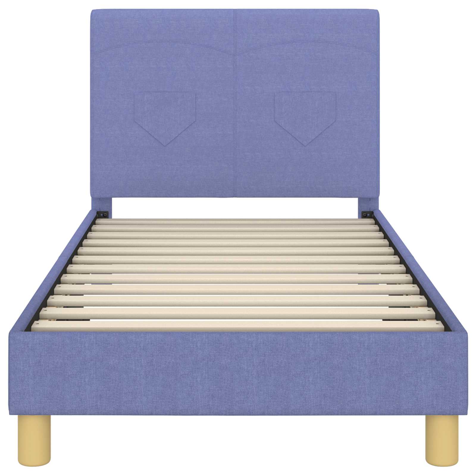 Bedframe voor kinderen met hoofdbord Jeans Blauw 80 x 160 cm