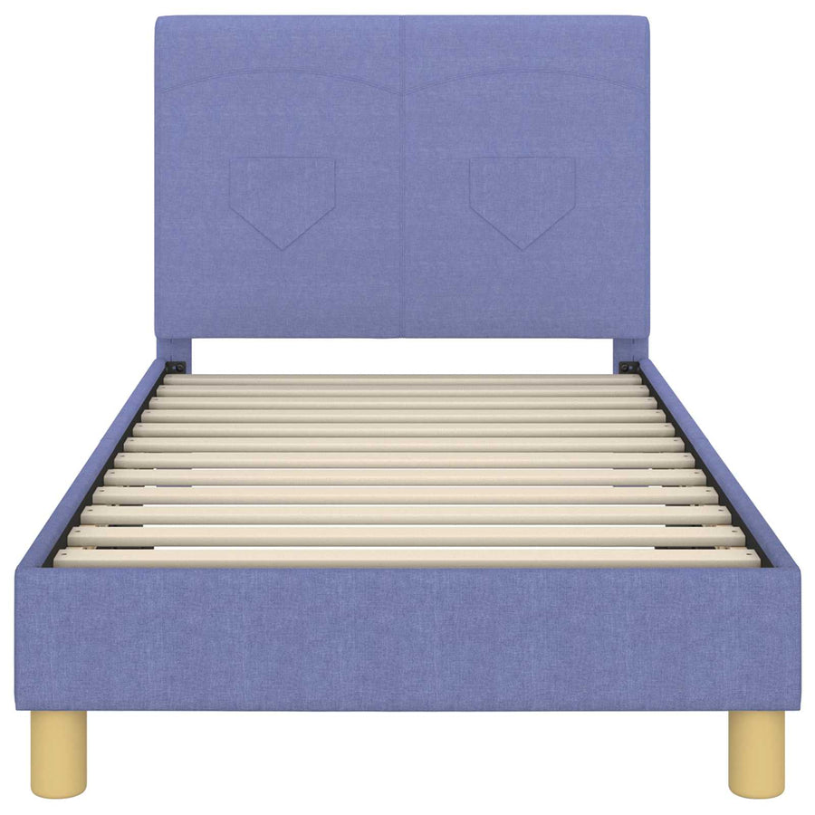 Bedframe voor kinderen met hoofdbord Jeans Blauw 80 x 160 cm