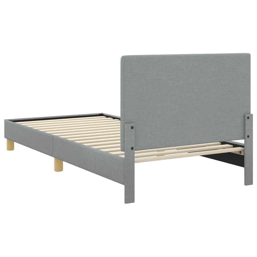 Bedframe voor kinderen met hoofdbord Lichtgrijs 80 x 200 cm
