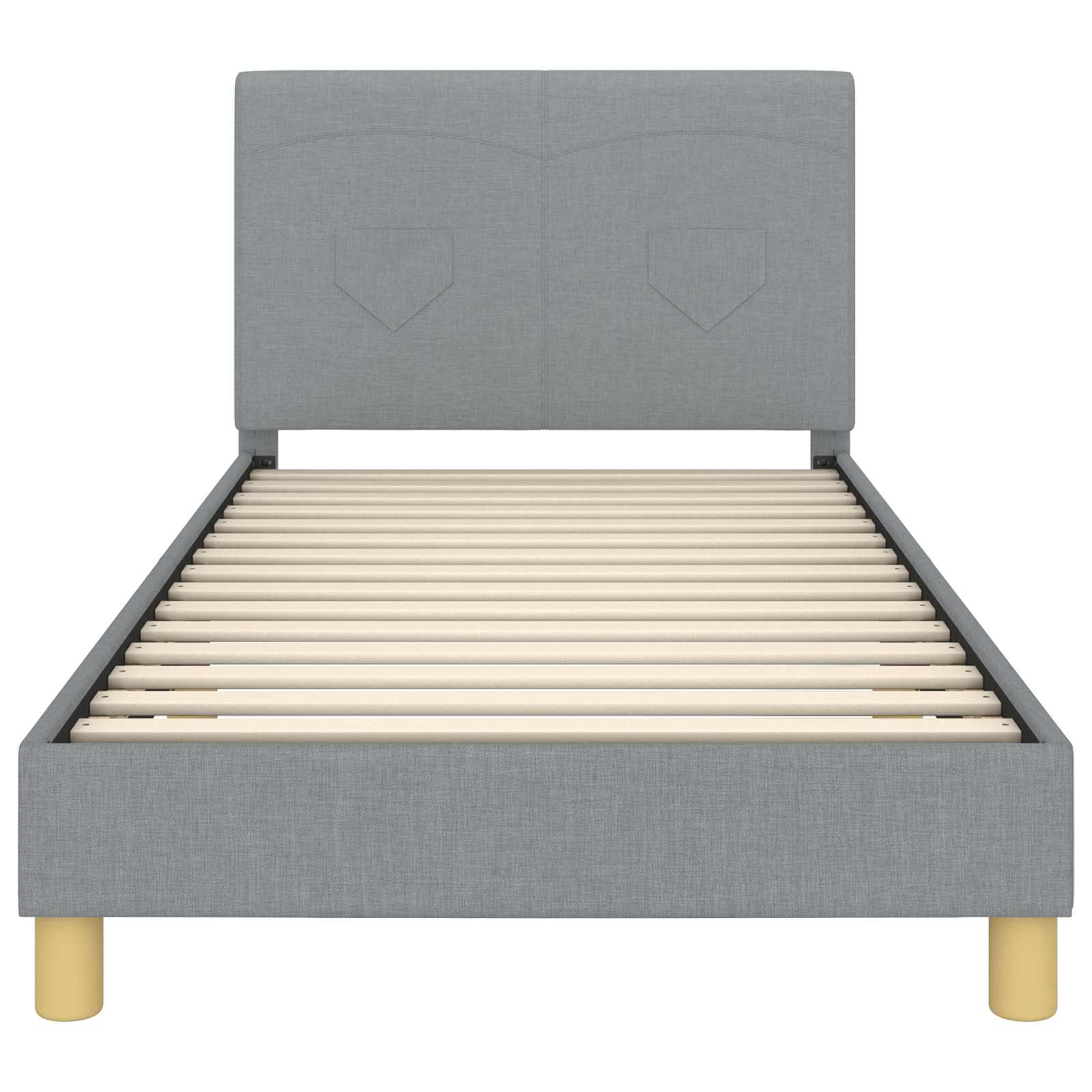 Bedframe voor kinderen met hoofdbord Lichtgrijs 80 x 200 cm