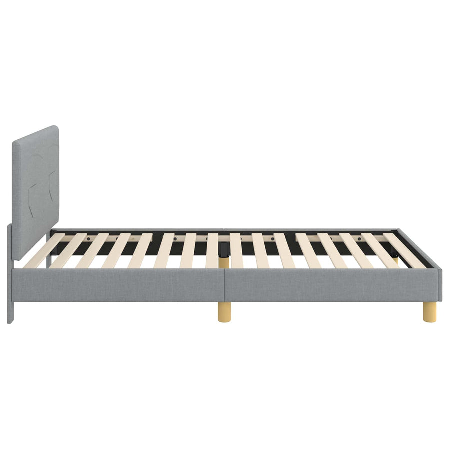 Bedframe voor kinderen met hoofdbord Lichtgrijs 80 x 200 cm