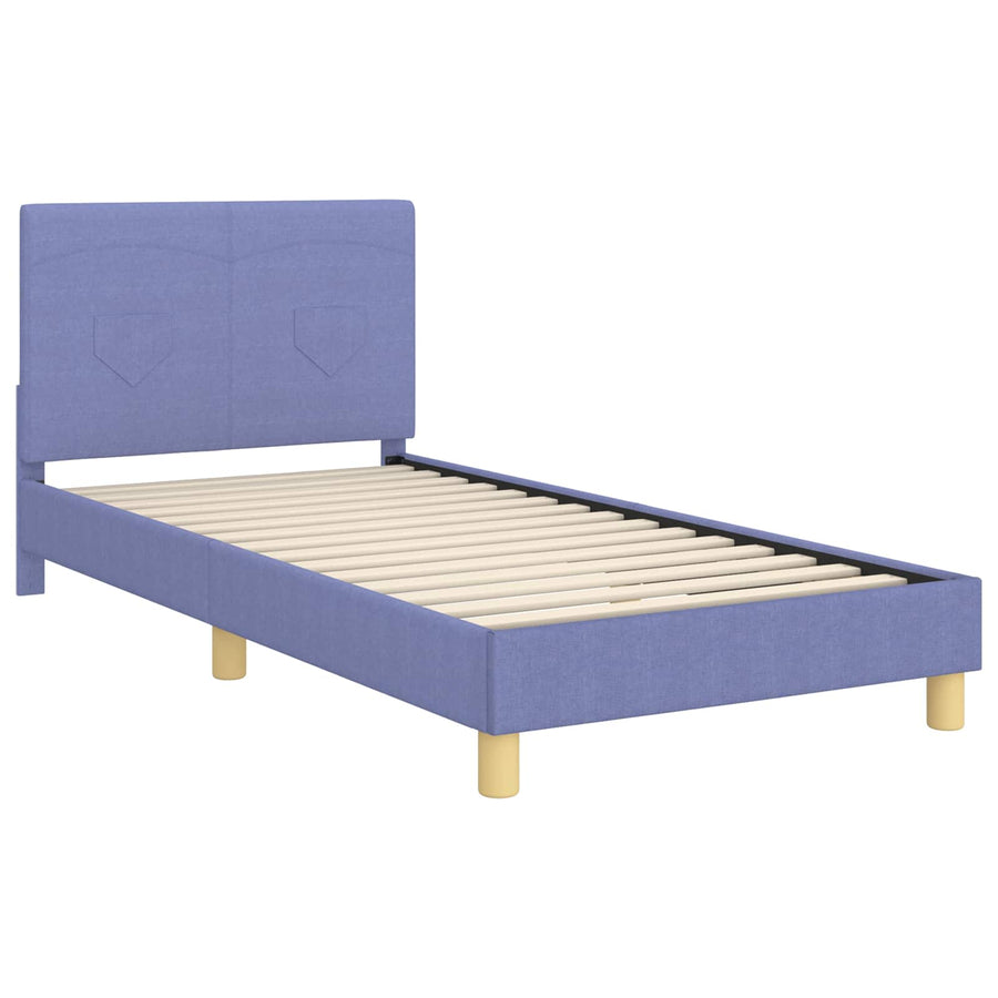 Bedframe voor kinderen met hoofdbord Jeans Blauw 80 x 200 cm