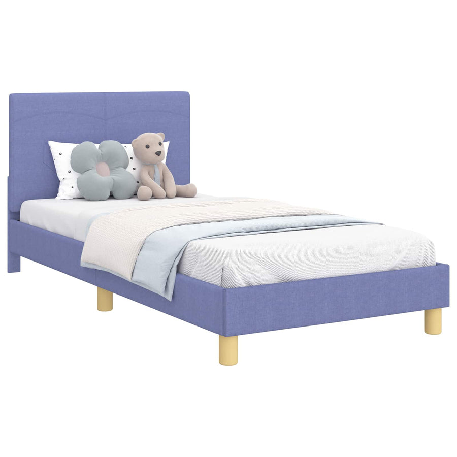 Bedframe voor kinderen met hoofdbord Jeans Blauw 90 x 190 cm