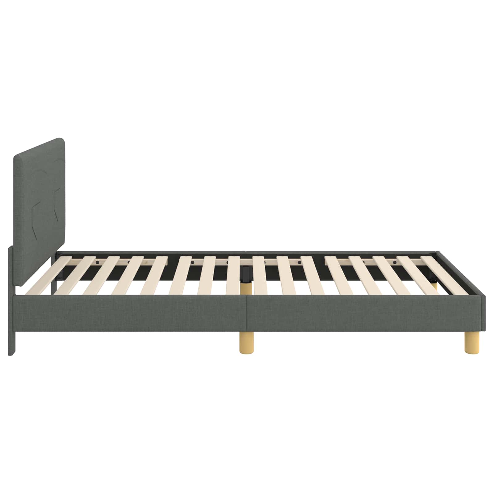 Bedframe voor kinderen met hoofdbord Donkergrijs 90 x 200 cm