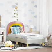 Peuterbedframe 70x140 cm crème fluweel