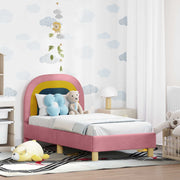 Peuterbedframe roze 70x140 cm fluweel