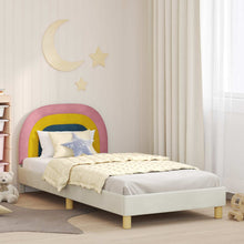 Bedframe voor kinderen met hoofdbord Crème 80 x 200 cm Fluweel