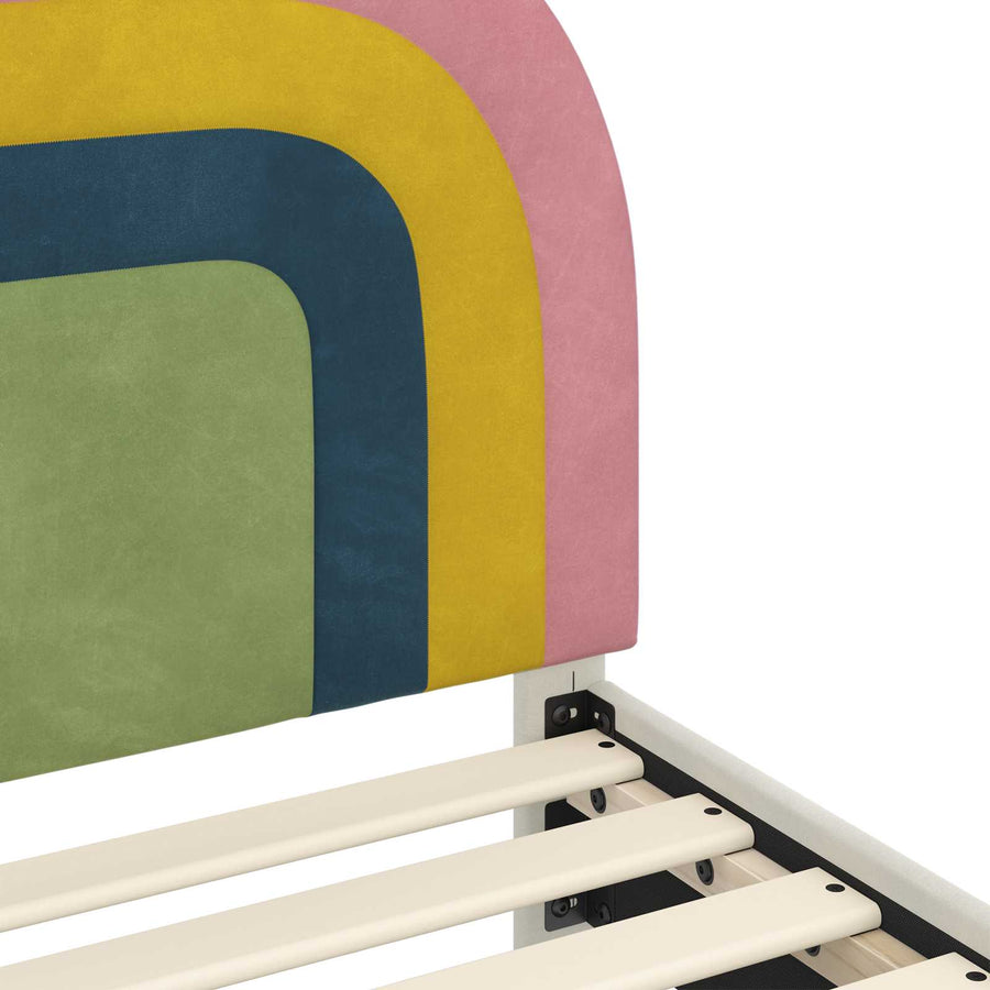 Bedframe voor kinderen met hoofdbord Roze 90 x 200 cm Fluweel