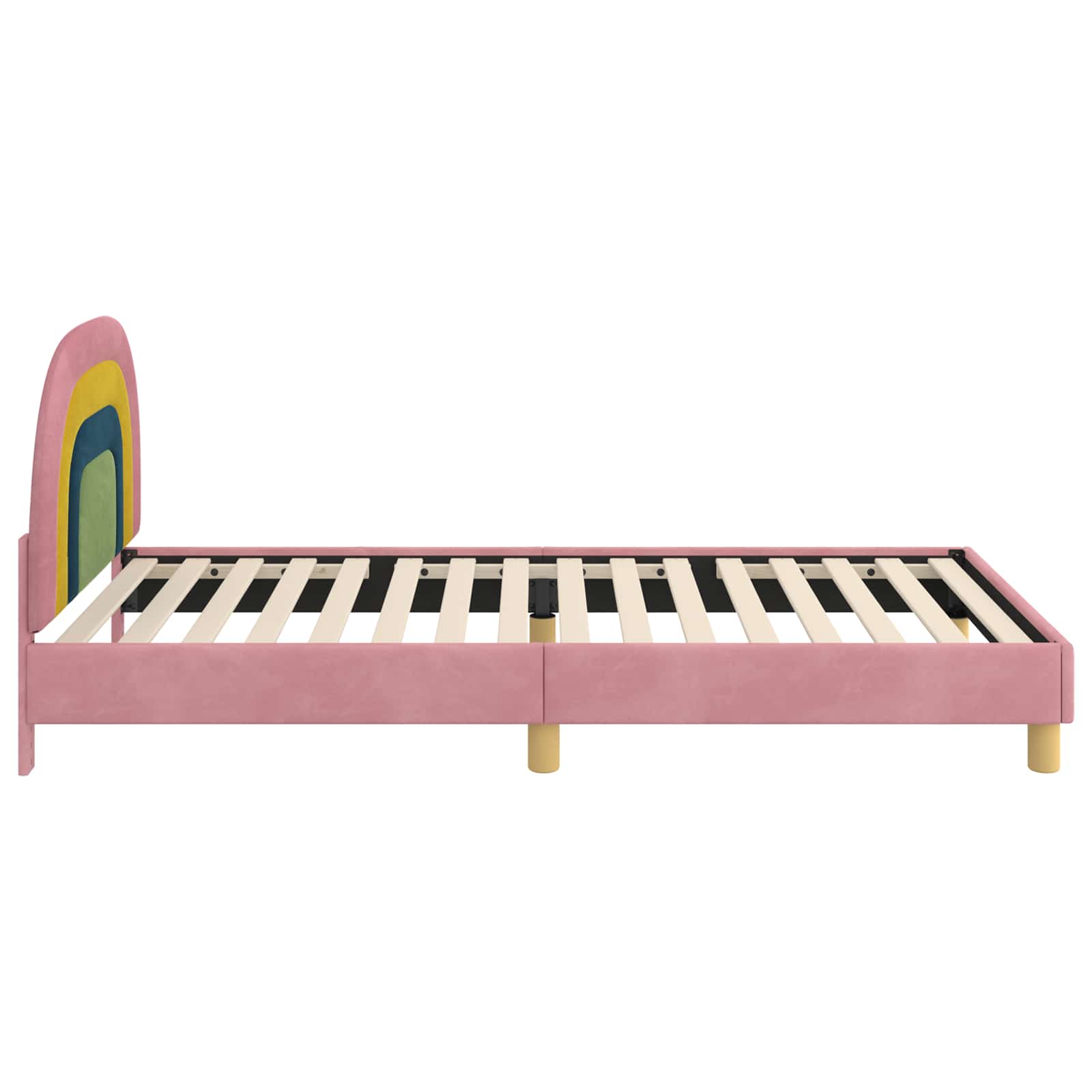 Bedframe voor kinderen met hoofdbord Roze 90 x 200 cm Fluweel