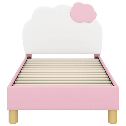 Peuterbedframe met hoofdbord met hoofdeinde Roze 70 x 140 cm PU