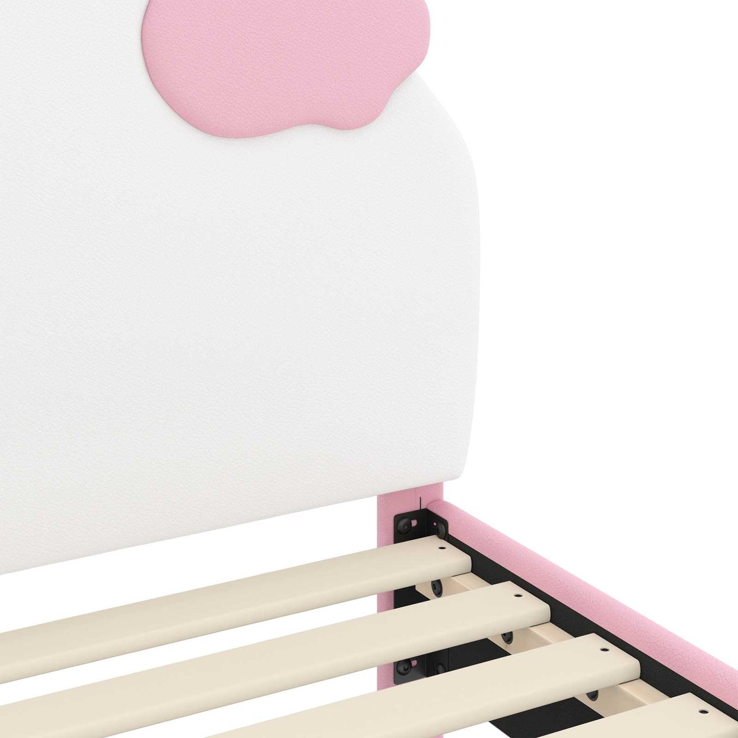 Bedframe voor kinderen met hoofdbord Roze 80 x 160 cm PU