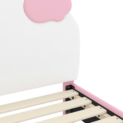 Bedframe voor kinderen met hoofdbord Roze 80 x 160 cm PU