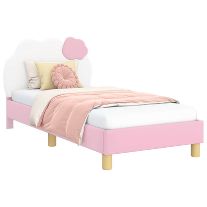 Bedframe voor kinderen met hoofdbord Roze 80 x 160 cm PU