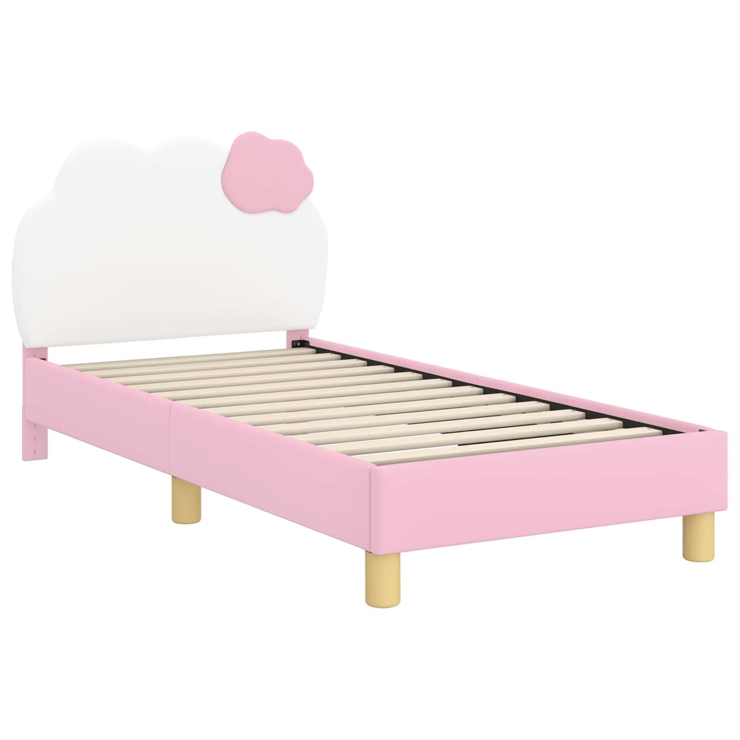 Bedframe voor kinderen met hoofdbord Roze 80 x 160 cm PU