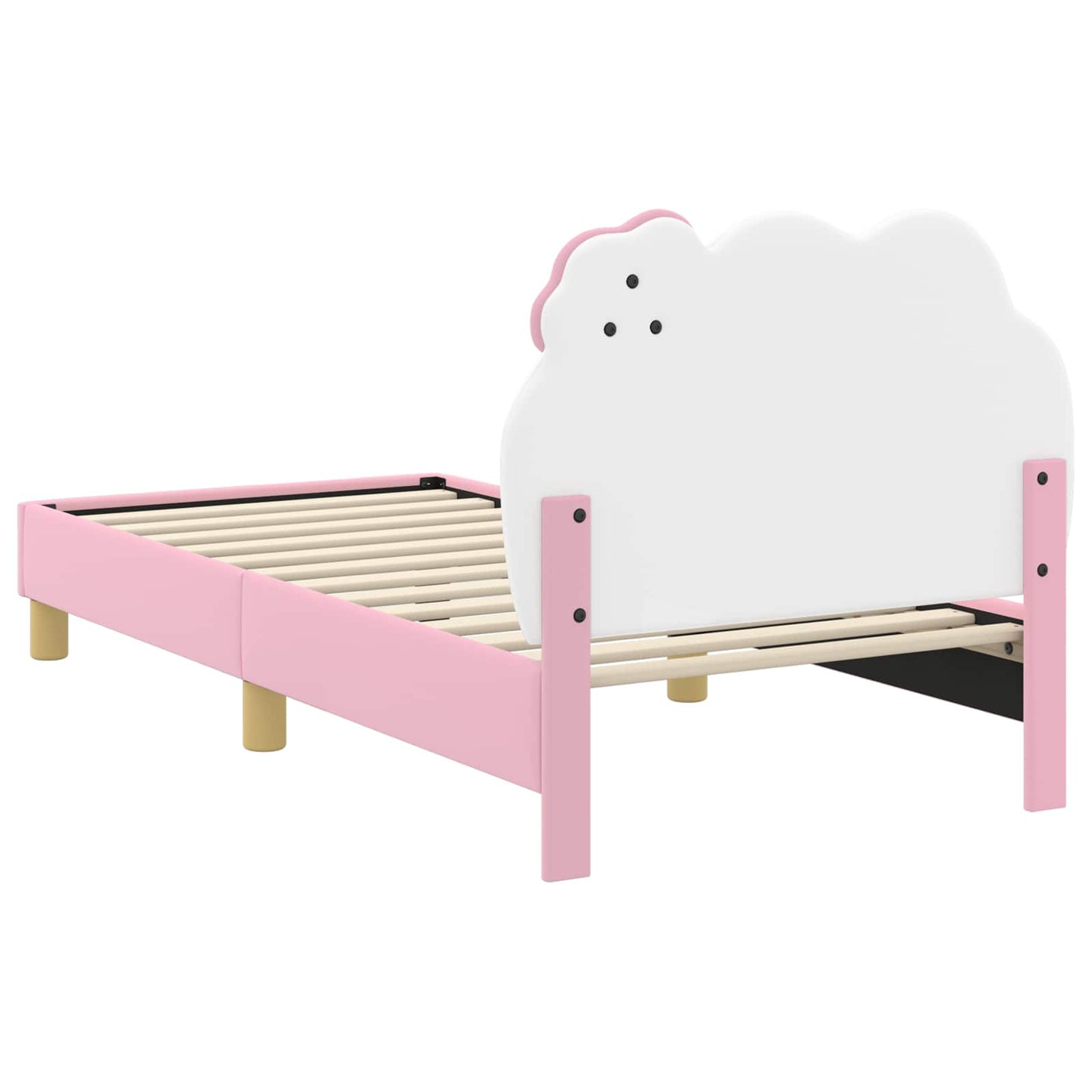 Bedframe voor kinderen met hoofdbord Roze 80 x 160 cm PU