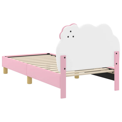 Bedframe voor kinderen met hoofdbord Roze 80 x 160 cm PU