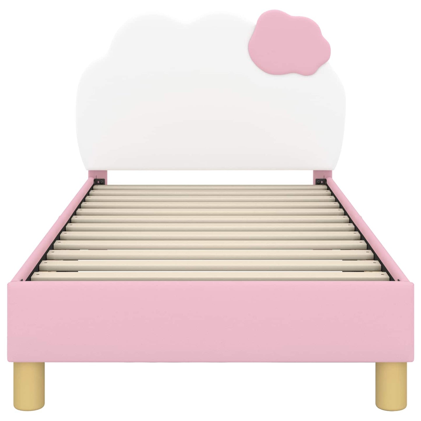 Bedframe voor kinderen met hoofdbord Roze 80 x 160 cm PU