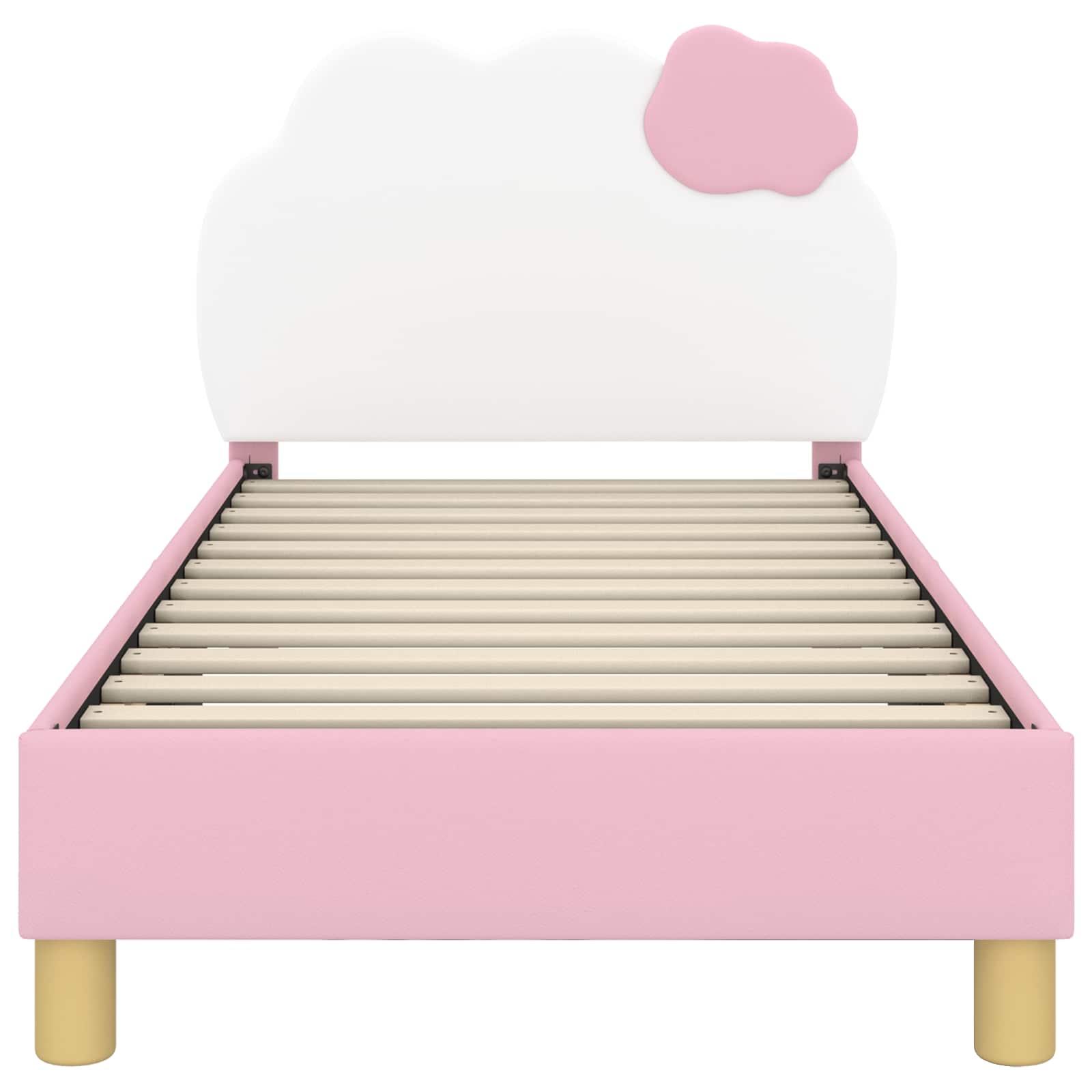 Bedframe voor kinderen met hoofdbord Roze 80 x 160 cm PU