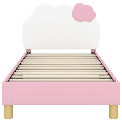 Bedframe voor kinderen met hoofdbord Roze 80 x 160 cm PU