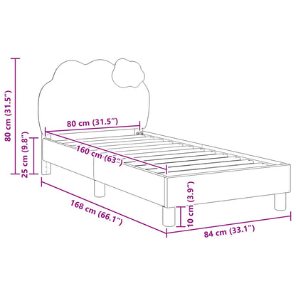 Bedframe voor kinderen met hoofdbord Roze 80 x 160 cm PU