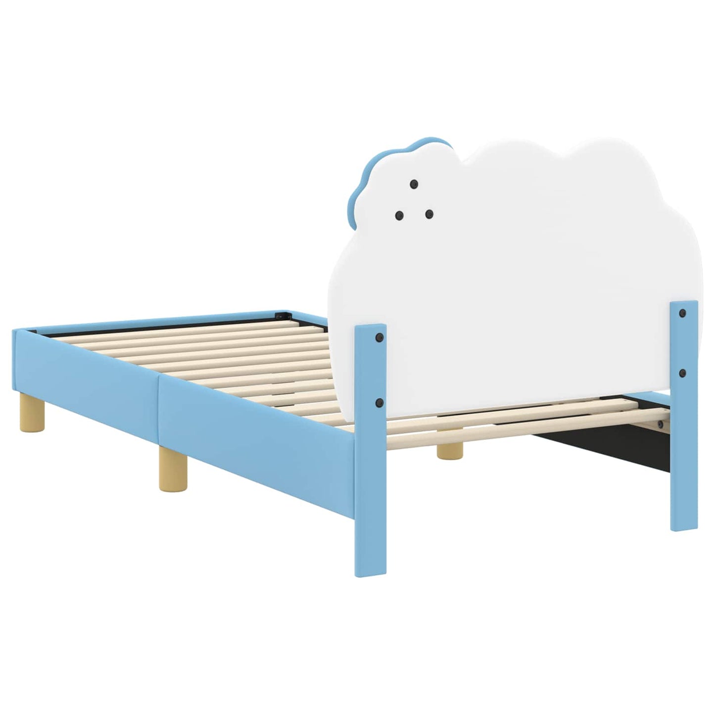 Bedframe voor kinderen met hoofdbord Blauw 80 x 160 cm PU