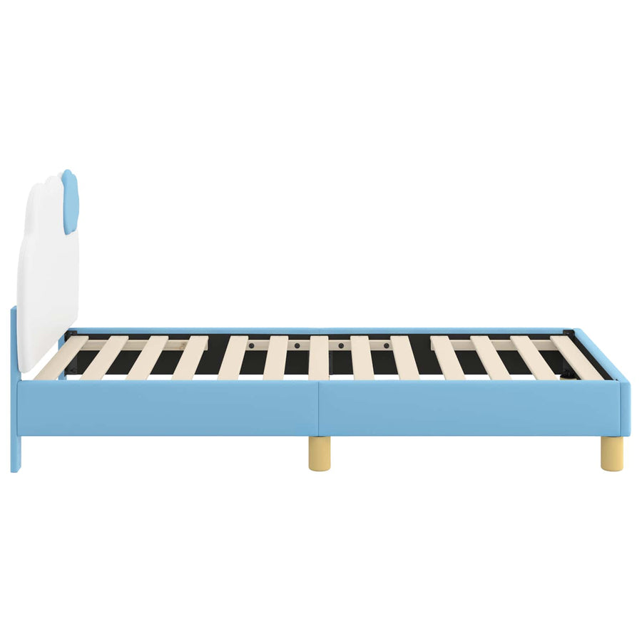 Bedframe voor kinderen met hoofdbord Blauw 80 x 160 cm PU