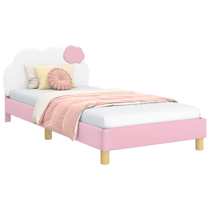 Bedframe voor kinderen met hoofdbord Roze 80 x 200 cm PU
