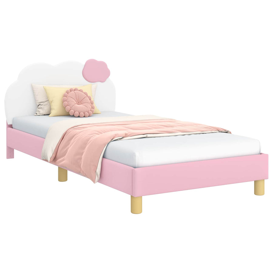 Bedframe voor kinderen met hoofdbord Roze 80 x 200 cm PU