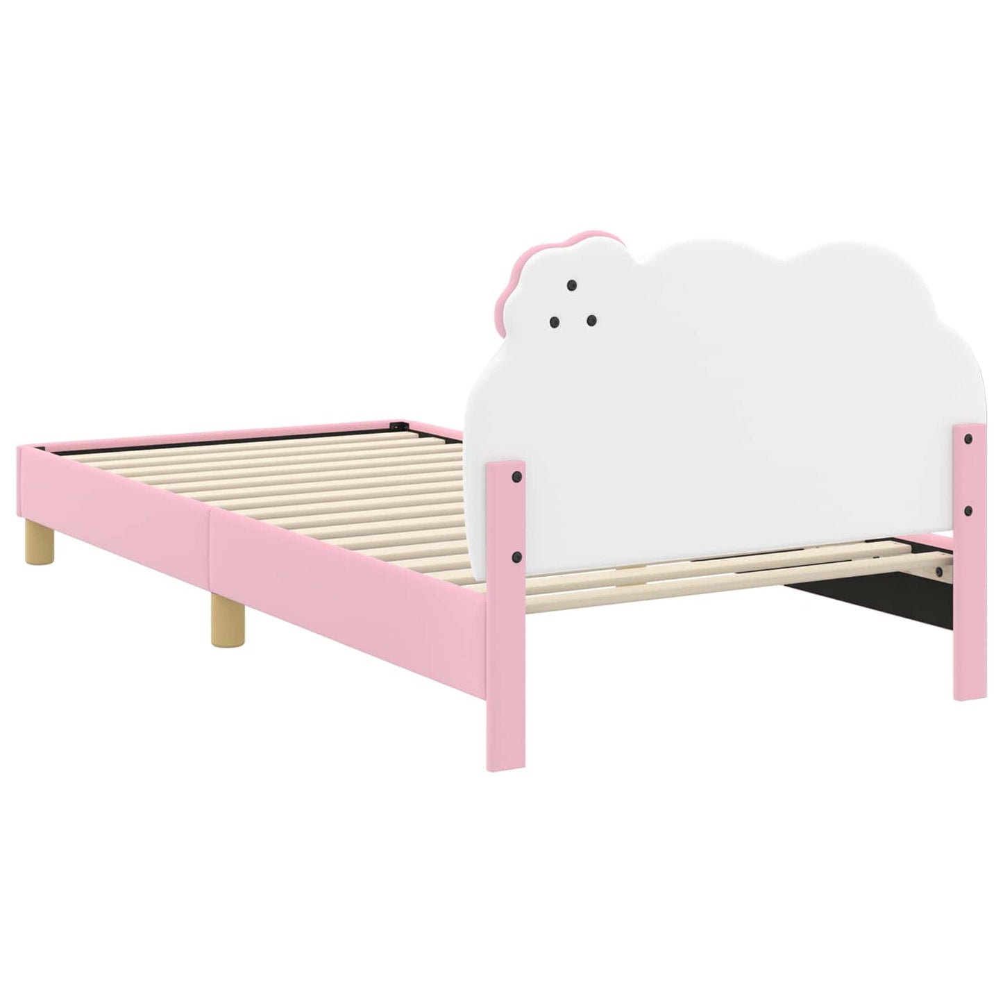 Bedframe voor kinderen met hoofdbord Roze 80 x 200 cm PU
