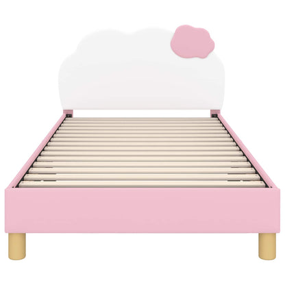 Bedframe voor kinderen met hoofdbord Roze 80 x 200 cm PU