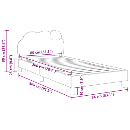 Bedframe voor kinderen met hoofdbord Roze 80 x 200 cm PU