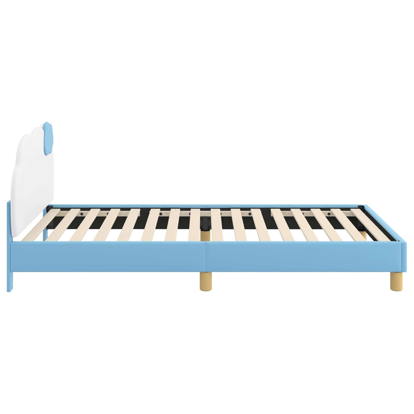 Bedframe voor kinderen met hoofdbord Blauw 80 x 200 cm PU
