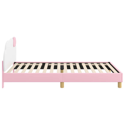 Bedframe voor kinderen met hoofdbord Roze 90 x 200 cm PU