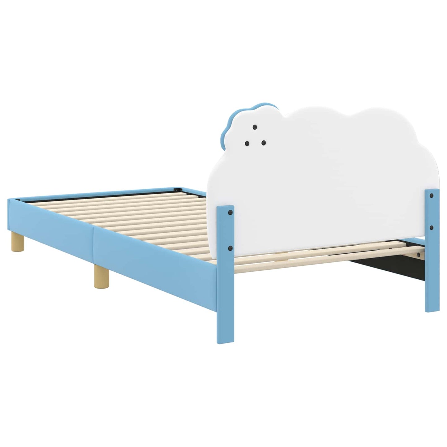 Bedframe voor kinderen met hoofdbord Blauw 90 x 200 cm PU