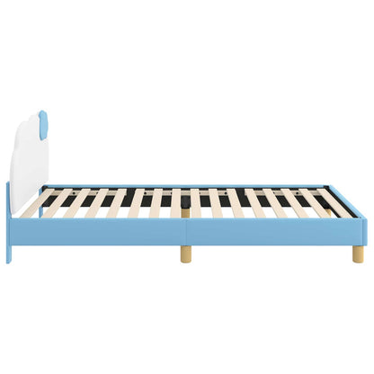Bedframe voor kinderen met hoofdbord Blauw 90 x 200 cm PU