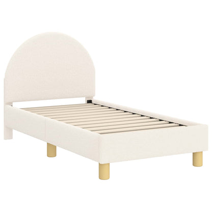 Peuterbedframe met hoofdbord Crèmekleurig 70 x 140 cm Bouclé