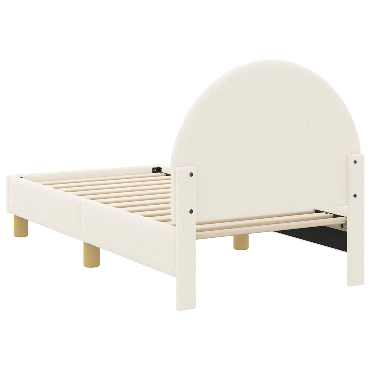 Peuterbedframe met hoofdbord Crèmekleurig 70 x 140 cm Bouclé