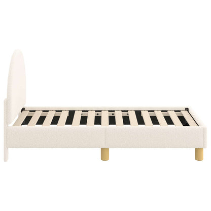 Peuterbedframe met hoofdbord Crèmekleurig 70 x 140 cm Bouclé