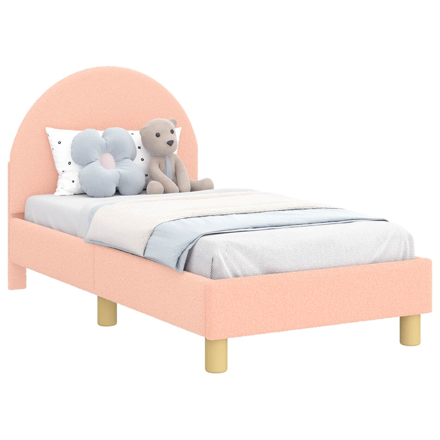 Peuterbedframe met hoofdbord Roze 70 x 140 cm Schapenstof