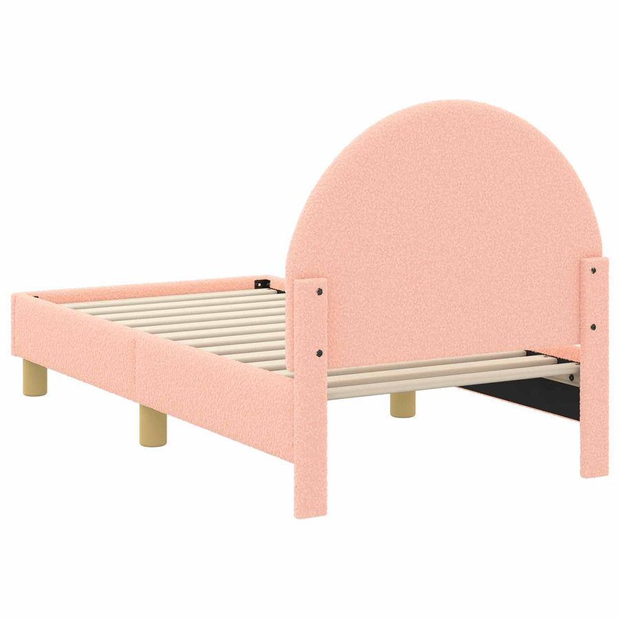 Peuterbedframe met hoofdbord Roze 70 x 140 cm Schapenstof