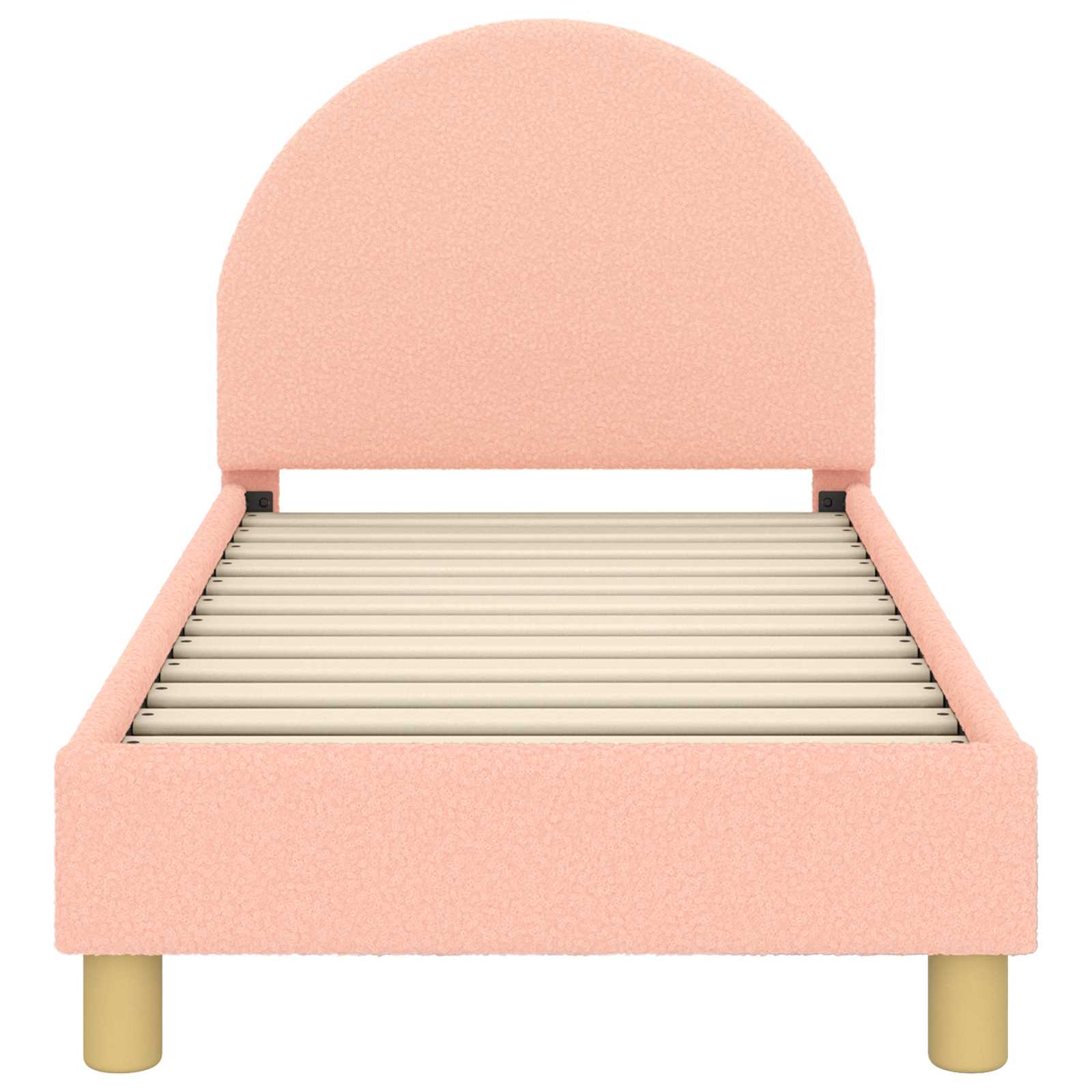 Peuterbedframe met hoofdbord Roze 70 x 140 cm Schapenstof