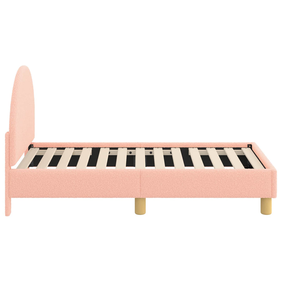 Peuterbedframe met hoofdbord Roze 70 x 140 cm Schapenstof