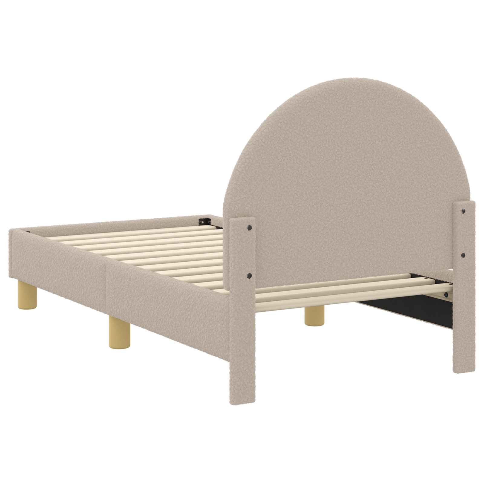 Peuterbedframe met hoofdbord Lichtgrijs 70 x 140 cm Schapenstof