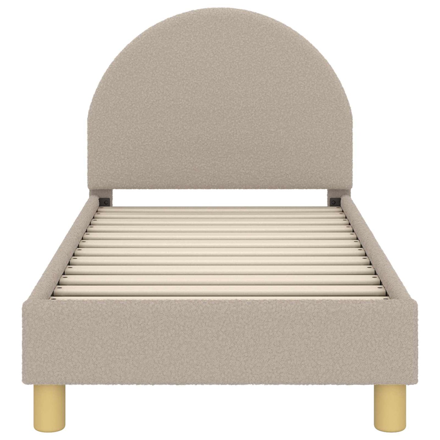 Peuterbedframe met hoofdbord Lichtgrijs 70 x 140 cm Schapenstof