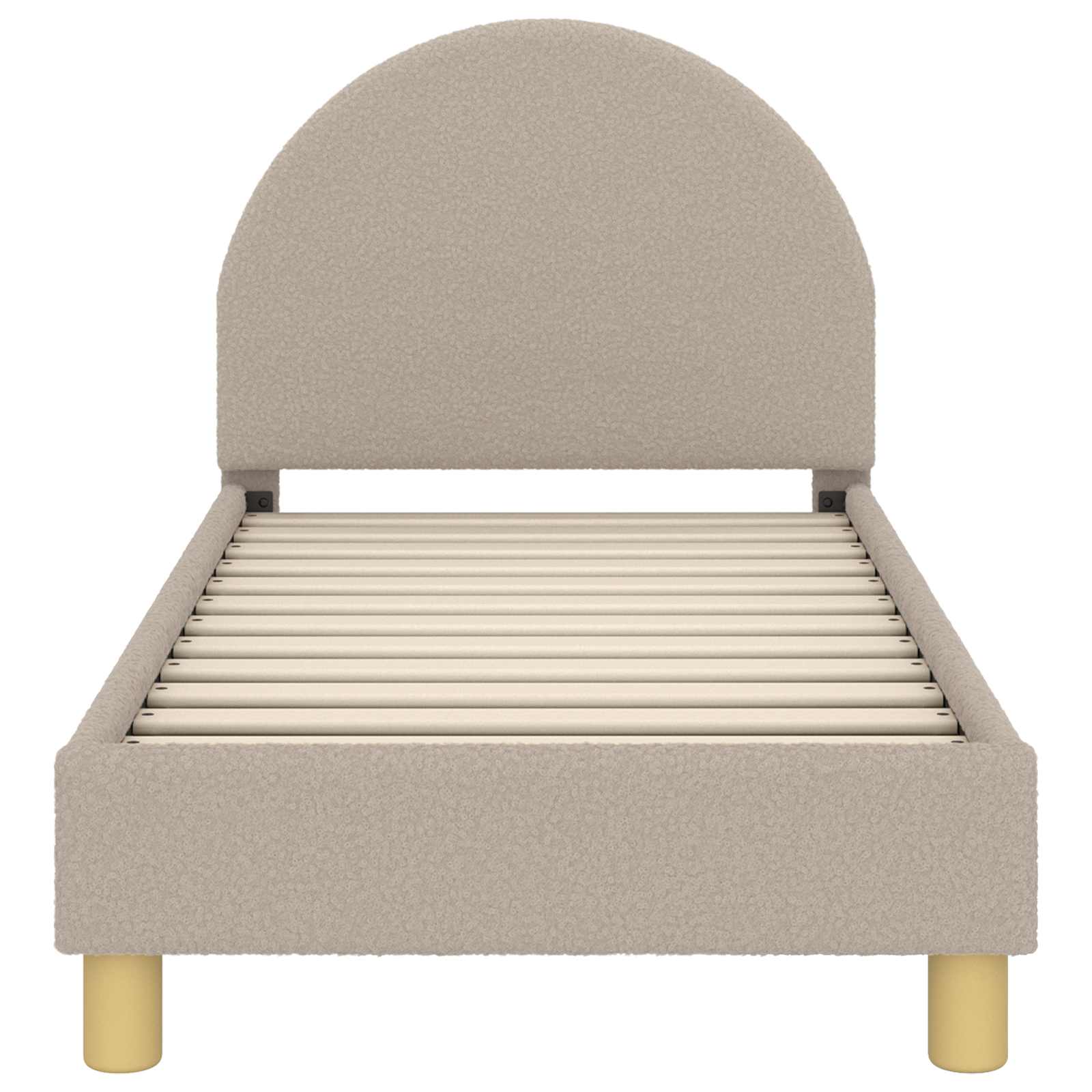 Peuterbedframe met hoofdbord Lichtgrijs 70 x 140 cm Schapenstof