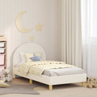 Kinderbed 80x160 cm bouclé crèmekleurig