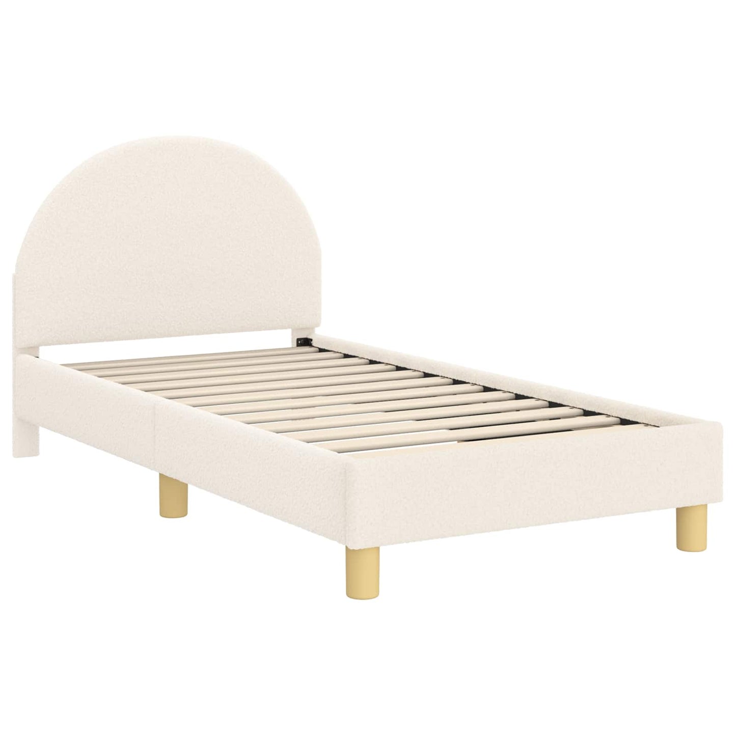 Bedframe voor kinderen met hoofdbord Crèmekleurig 80 x 160 cm