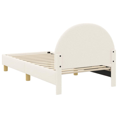 Bedframe voor kinderen met hoofdbord Crèmekleurig 80 x 160 cm