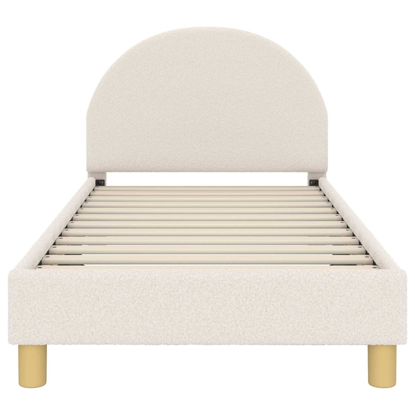 Bedframe voor kinderen met hoofdbord Crèmekleurig 80 x 160 cm